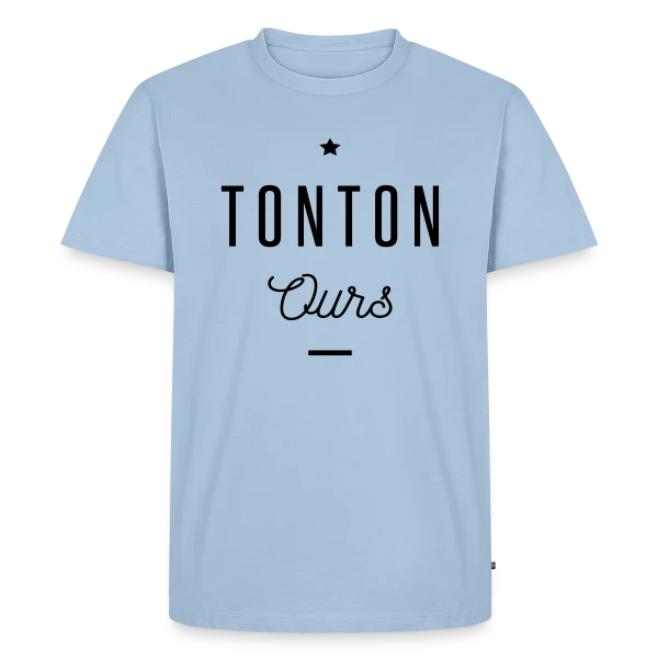 Maquette de T-shirt Premium bio Homme « Tonton Ours » à personnaliser