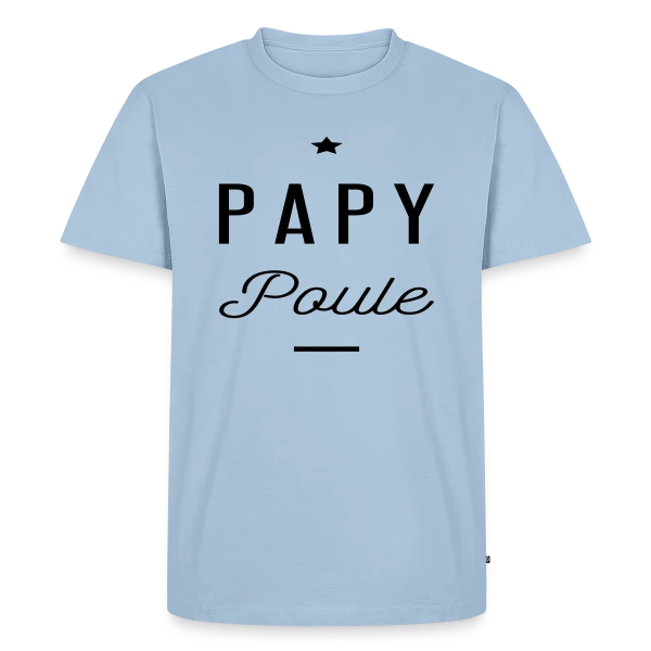 Maquette de T-shirt Premium bio Homme « PAPY POULE » à personnaliser