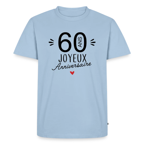 Joyeux Anniversaire 60 Ans – Édition Spéciale sur T-shirt Premium bio Homme
