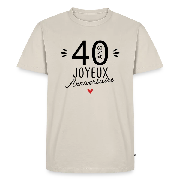 Anniversaire 40 Ans : La Fête Commence ! sur T-shirt Premium bio Homme