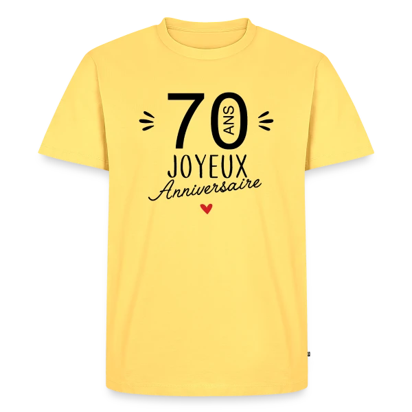 Anniversaire 70 Ans : L'Âge d'Or Célébré sur T-shirt Premium bio Homme