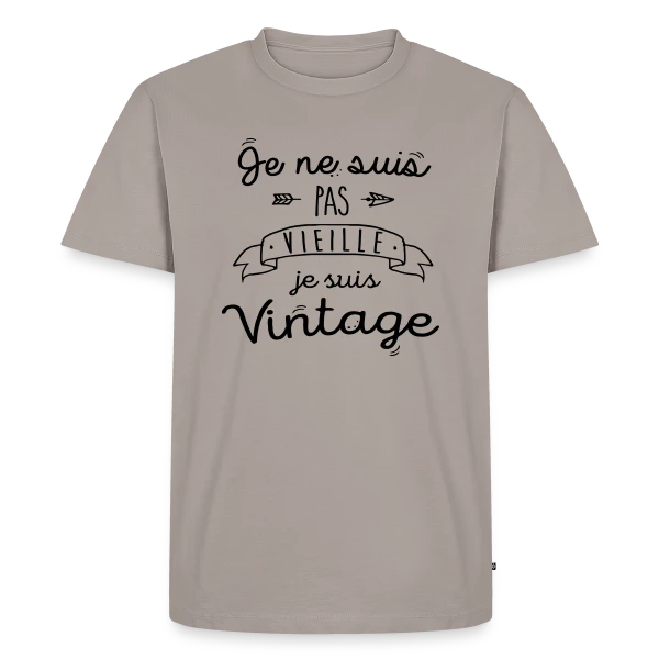 Je suis vintage, pas vieille sur T-shirt Premium bio Homme