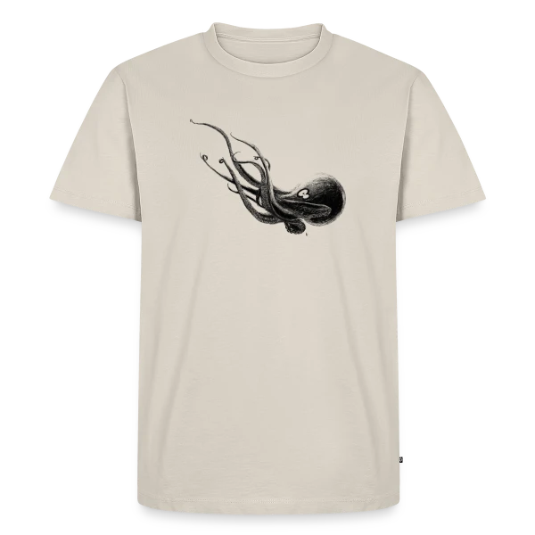 Maquette de T-shirt Premium bio Homme « Octopoulpe » à personnaliser