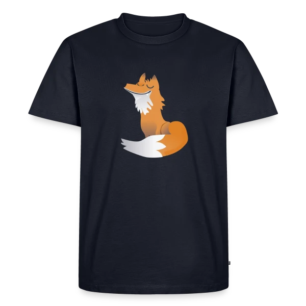 Maquette de T-shirt Premium bio Homme « Renard Zen Élégant » à personnaliser