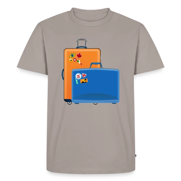 Valises du Monde Entier sur T-shirt Premium bio Homme