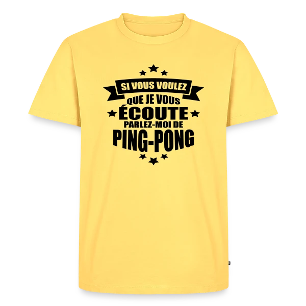 Accro au Ping-Pong : Ma Passion, Ma Vie, Mon Humour sur T-shirt Premium bio Homme