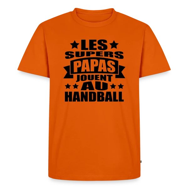 Papa Handball : Le Super Papa des Terrains sur T-shirt Premium bio Homme