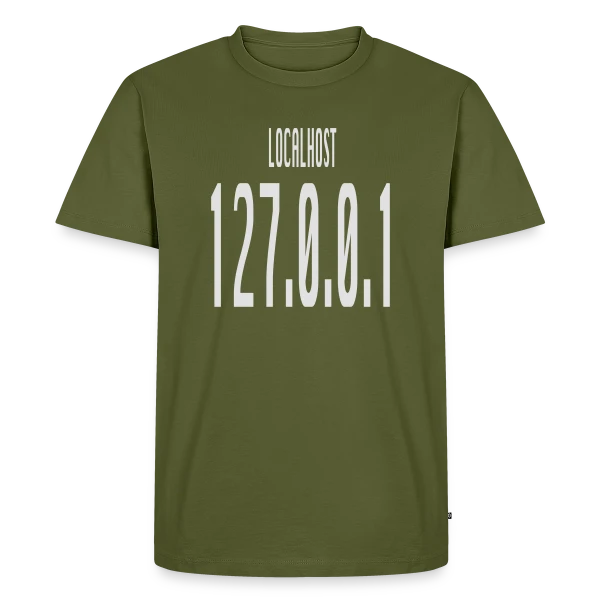 Localhost 127.0.0.1 - No Place Like Home pour Geek sur T-shirt Premium bio Homme