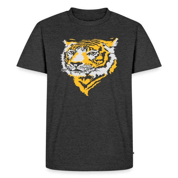 Maquette de T-shirt Premium bio Homme « Tigre Majestueux : La Force de la Jungle » à personnaliser