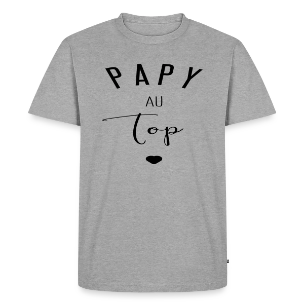 Maquette de T-shirt Premium bio Homme « Papy au Top » à personnaliser
