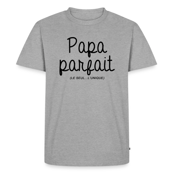 Maquette de T-shirt Premium bio Homme « Papa Parfait » à personnaliser