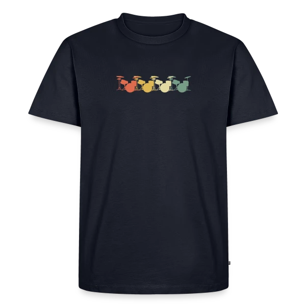 Batterie Rétro 70s sur T-shirt Premium bio Homme