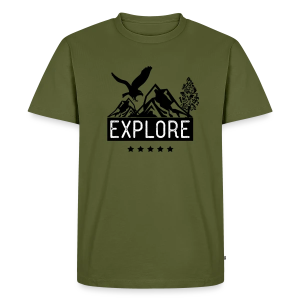 Aventure Montagne Aigle sur T-shirt Premium bio Homme