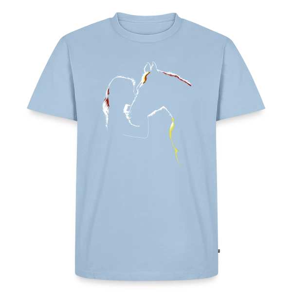 Silhouette Cavalière Abstraite sur T-shirt Premium bio Homme