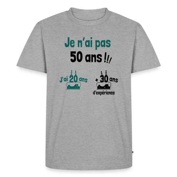 50 ans : 20 ans + 30 ans d'expérience ! sur T-shirt Premium bio Homme