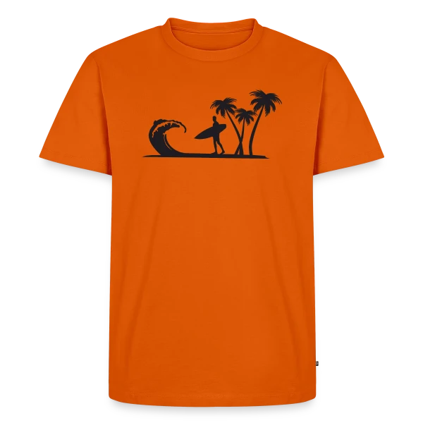 Surfeur Vague Palmiers sur T-shirt Premium bio Homme