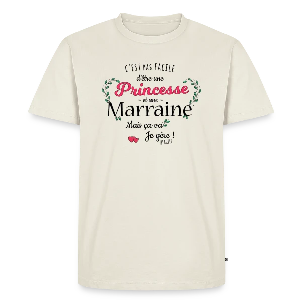 'Ma Marraine, Ma Princesse' - Cadeau Affectueux sur T-shirt Premium bio Homme