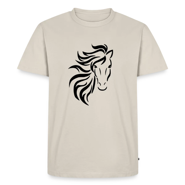 Tête de Cheval Tribal sur T-shirt Premium bio Homme