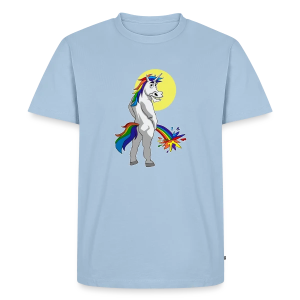 Licorne Pipi Arc-en-ciel sur T-shirt Premium bio Homme
