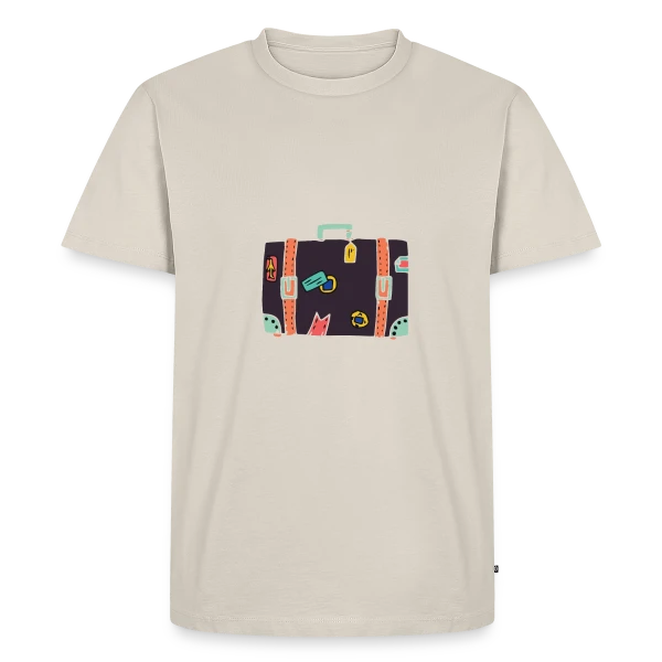 Valise Vintage Autocollants sur T-shirt Premium bio Homme