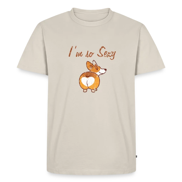 Corgi Sexy Coquin sur T-shirt Premium bio Homme