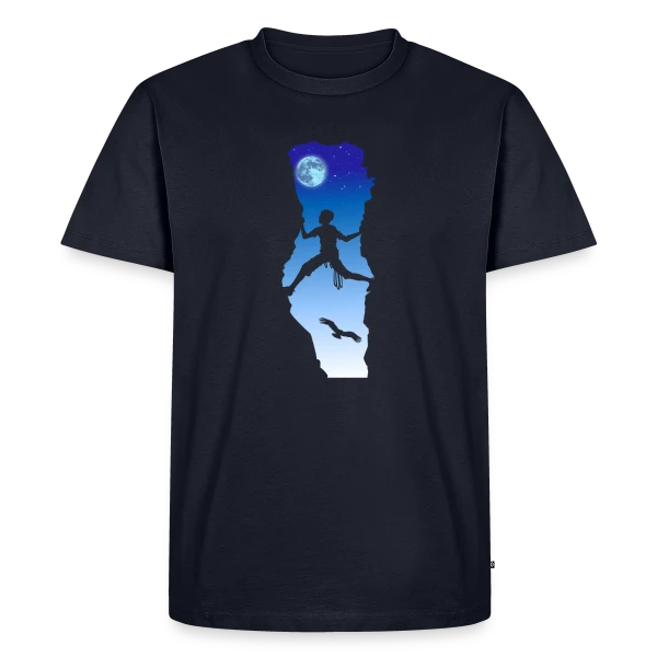 Grimpe Nocturne : L'Escalade Sous les Étoiles sur T-shirt Premium bio Homme