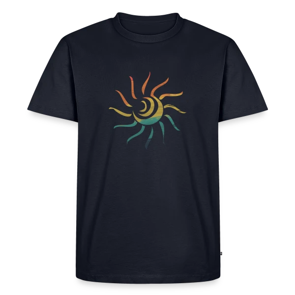 Maquette de T-shirt Premium bio Homme « Soleil d'Été Tropical » à personnaliser