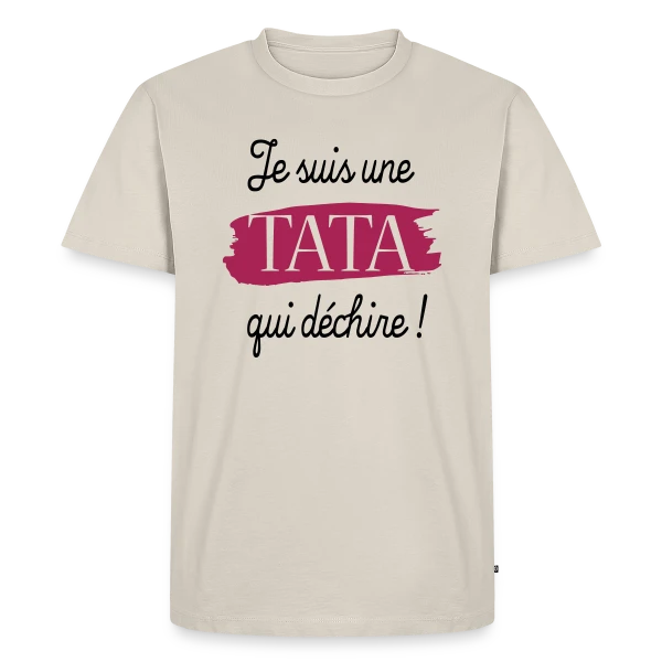 'Tata qui Déchire' - Le Cadeau Idéal pour une Super Tata sur T-shirt Premium bio Homme
