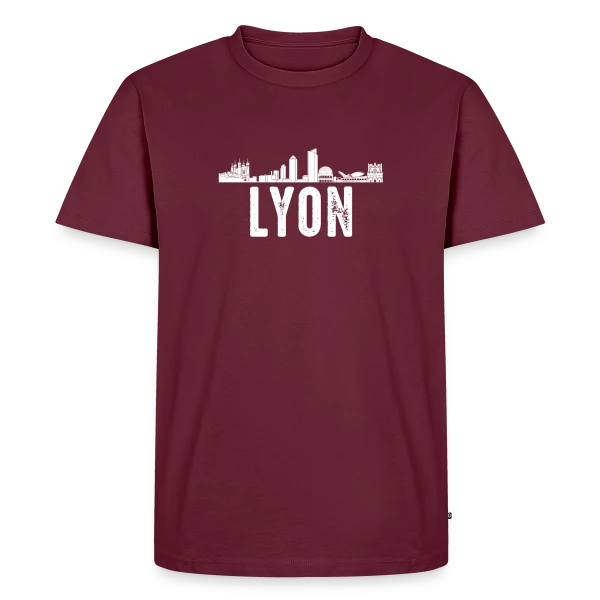 Lyon Minimaliste Blanc sur T-shirt Premium bio Homme