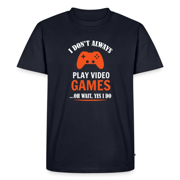 Maquette de T-shirt Premium bio Homme « Manette Gaming » à personnaliser