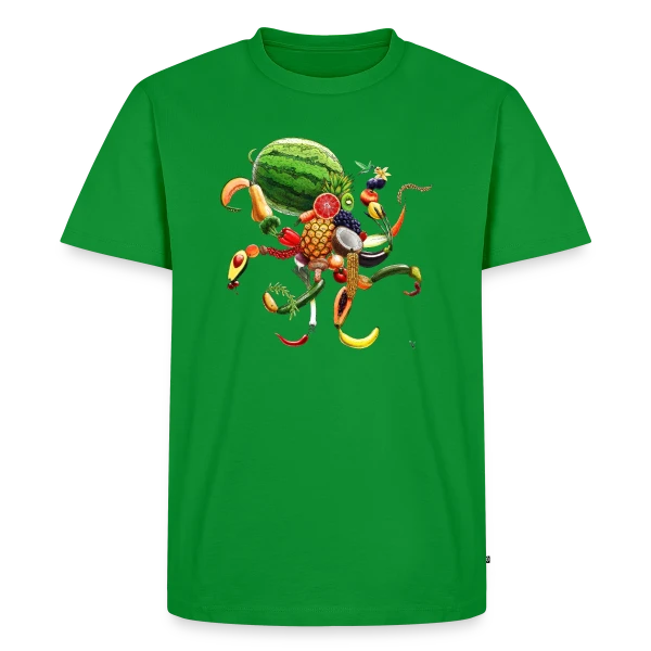 Maquette de T-shirt Premium bio Homme « Pulpi Frutti : Saveur Marine Originale » à personnaliser