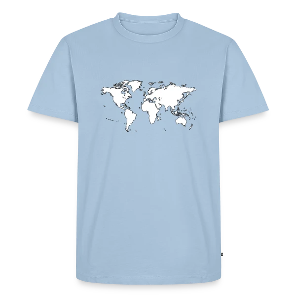 Carte du Monde Minimaliste sur T-shirt Premium bio Homme