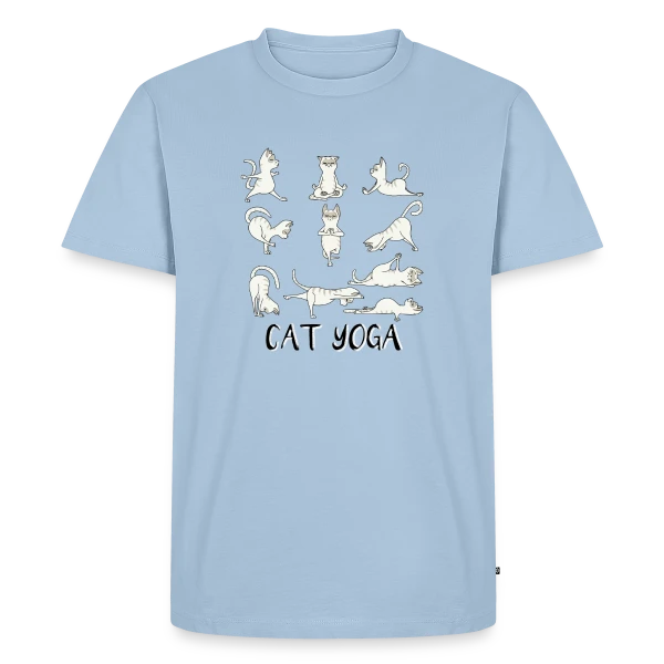 Chats Yoga Drôles sur T-shirt Premium bio Homme