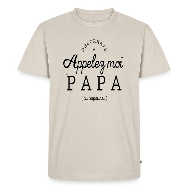 'Moi, c'est Papa Maintenant !' - Annonce Naissance sur T-shirt Premium bio Homme
