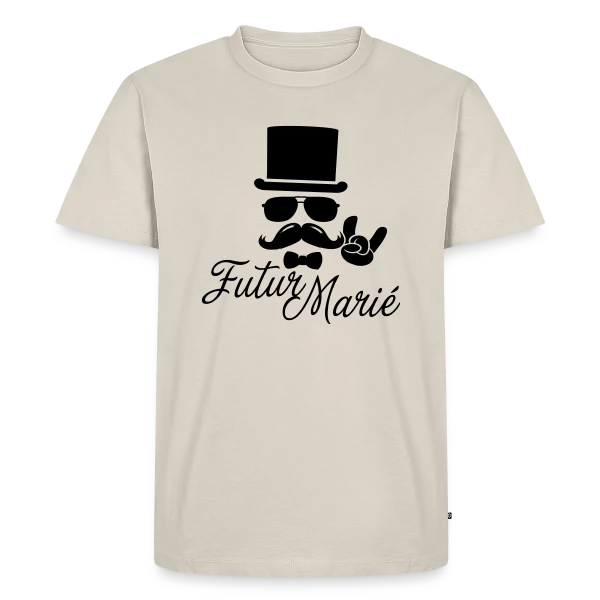Futur Marié Boss à Moustache Vintage sur T-shirt Premium bio Homme
