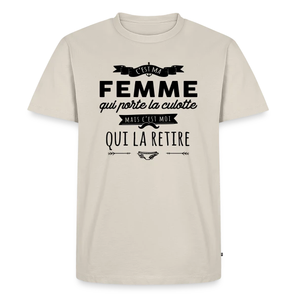 'C'est moi qui la retire' - Humour de Couple sur T-shirt Premium bio Homme
