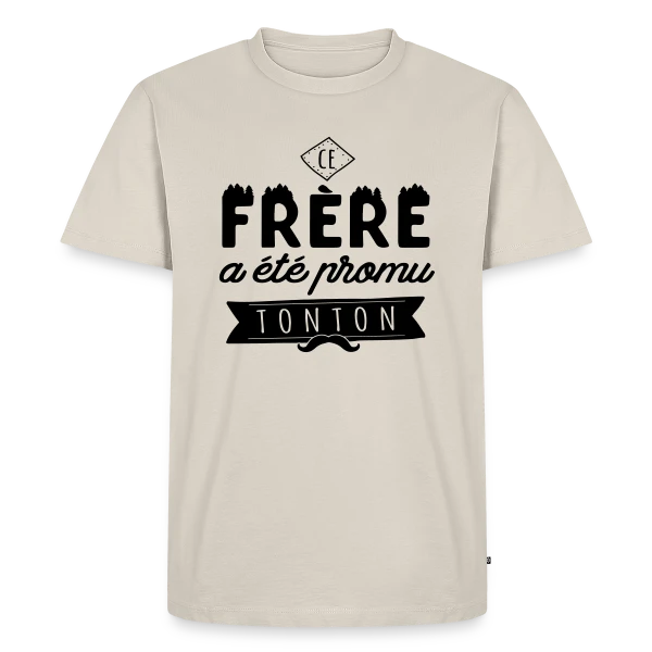 'Promu Tonton' : Le Cadeau Idéal pour Votre Frère sur T-shirt Premium bio Homme