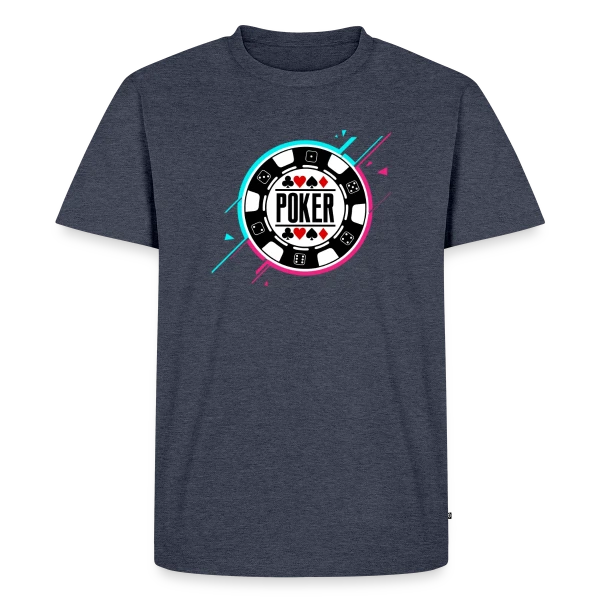 Maquette de T-shirt Premium bio Homme « Poker: Personne ne se soucie de ce que tu as couché! » à personnaliser