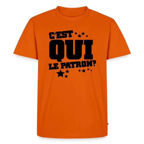 C'est Qui le Patron ? Humour et Affirmation sur T-shirt Premium bio Homme
