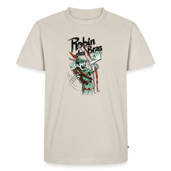 Robin des Bras : Archer Zombie Déjanté sur T-shirt Premium bio Homme