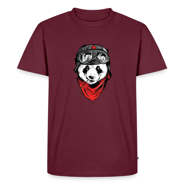 Panda Pilote Rebelle sur T-shirt Premium bio Homme