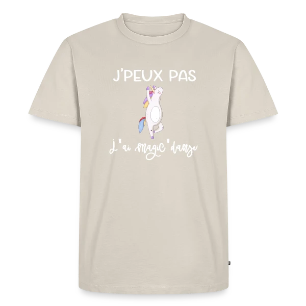 Maquette de T-shirt Premium bio Homme « Licorne Danse Magique » à personnaliser