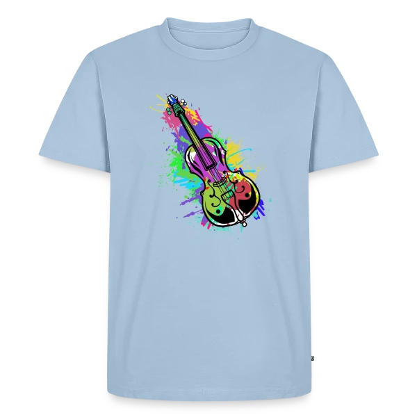 Violoncelle Symphonie Colorée sur T-shirt Premium bio Homme