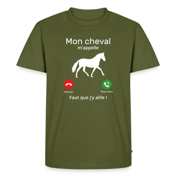 Mon Cheval M'appelle sur T-shirt Premium bio Homme