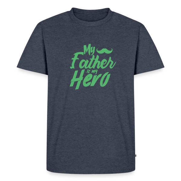 Maquette de T-shirt Premium bio Homme « Spécial Fête des Pères - Design Unique pour Papa » à personnaliser