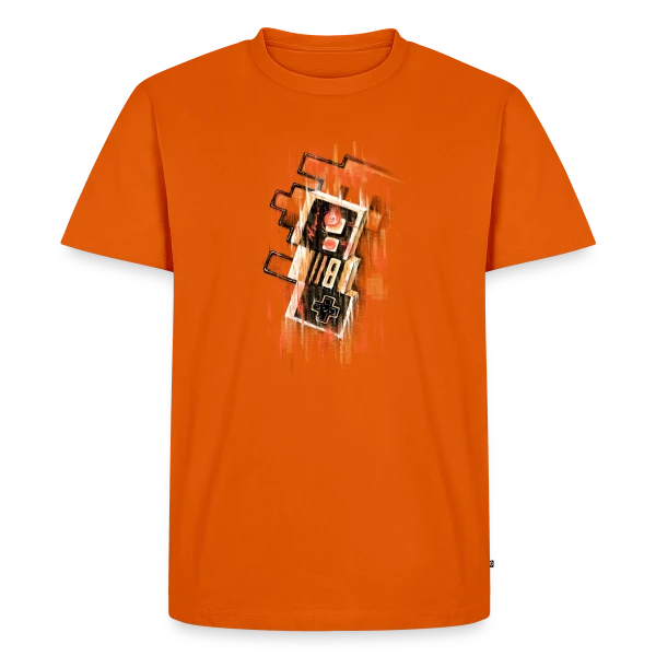 Maquette de T-shirt Premium bio Homme « Manette Rétro Floue NES » à personnaliser