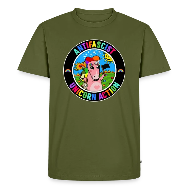 Licorne Antifasciste Rebelle sur T-shirt Premium bio Homme