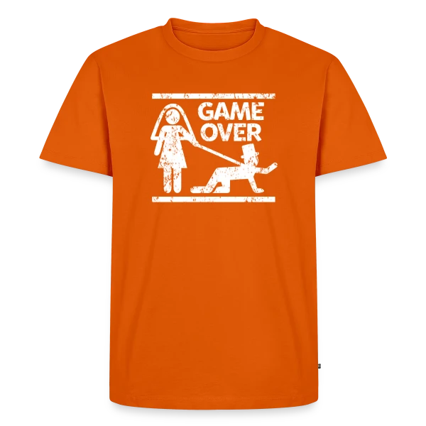 Mariage Game Over Humour sur T-shirt Premium bio Homme
