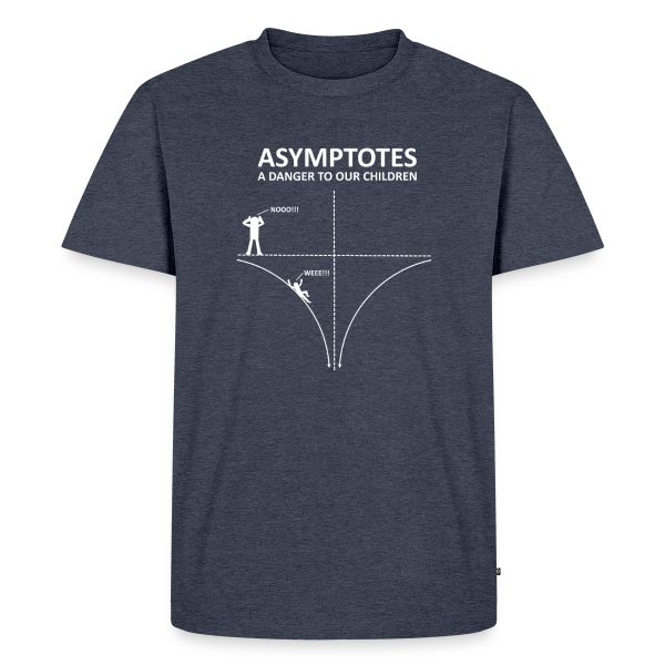 Asymptotes - Danger pour les Enfants! Prof de Maths Nerd sur T-shirt Premium bio Homme