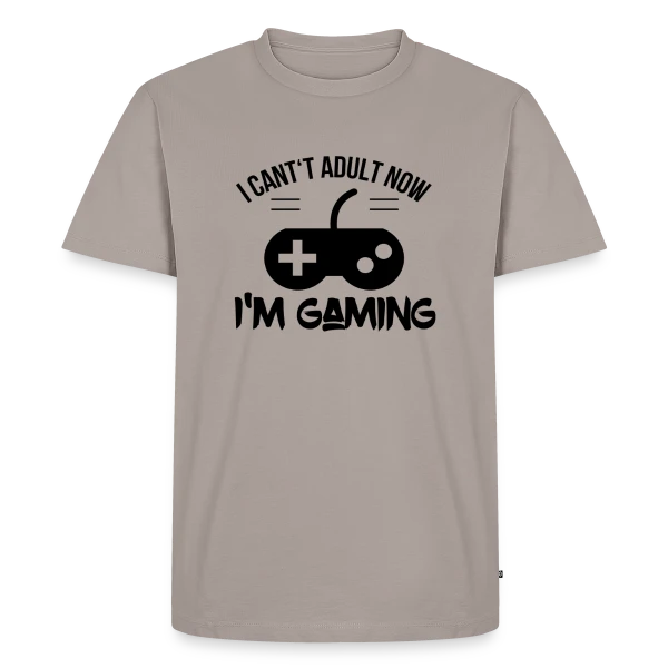 Maquette de T-shirt Premium bio Homme « Passion Gaming » à personnaliser